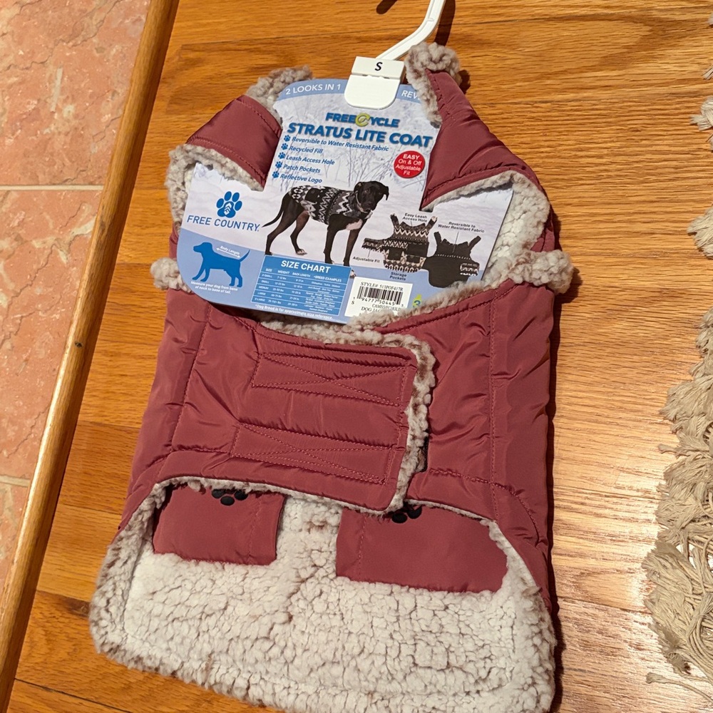 Cozy Mauve Pink Winter Dog Jacket Size Small - Picture 3 of 4